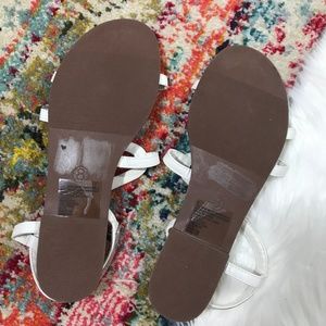 Mossimo Supply Co. Shoes - Mossimo • White + Silver Funky Sandals Mossimo Supply Co. Shoes - Mossimo • White + Silver Funky Sandals